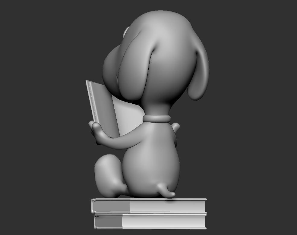 Snoopy Reader Decor 3D print model_9