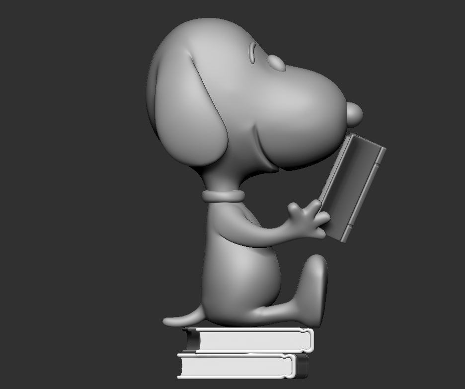 Snoopy Reader Decor 3D print model_12