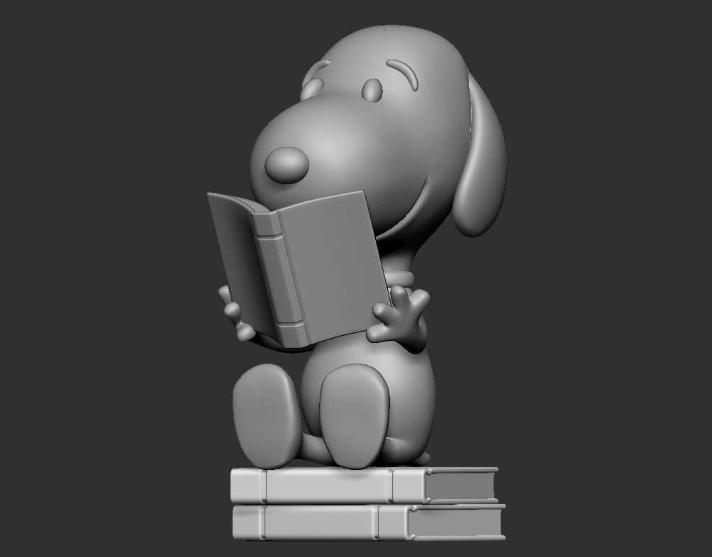 Snoopy Reader Decor 3D print model_4