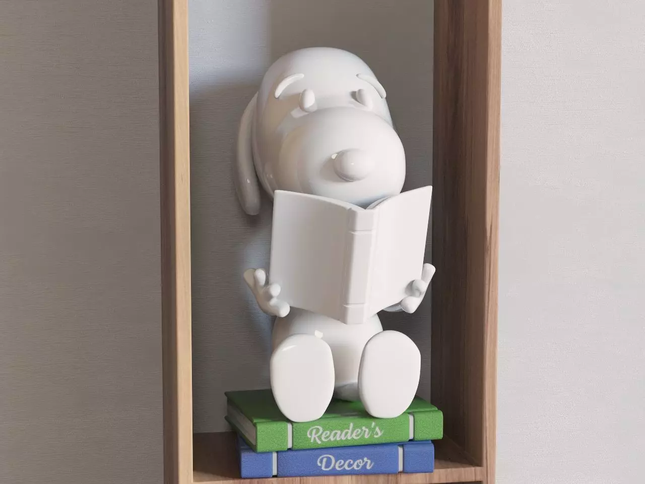 Snoopy Reader Decor 3D print model_0