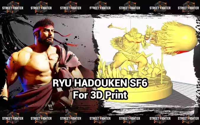 Ryu Street Fighter 6 Hadouken 3D print model