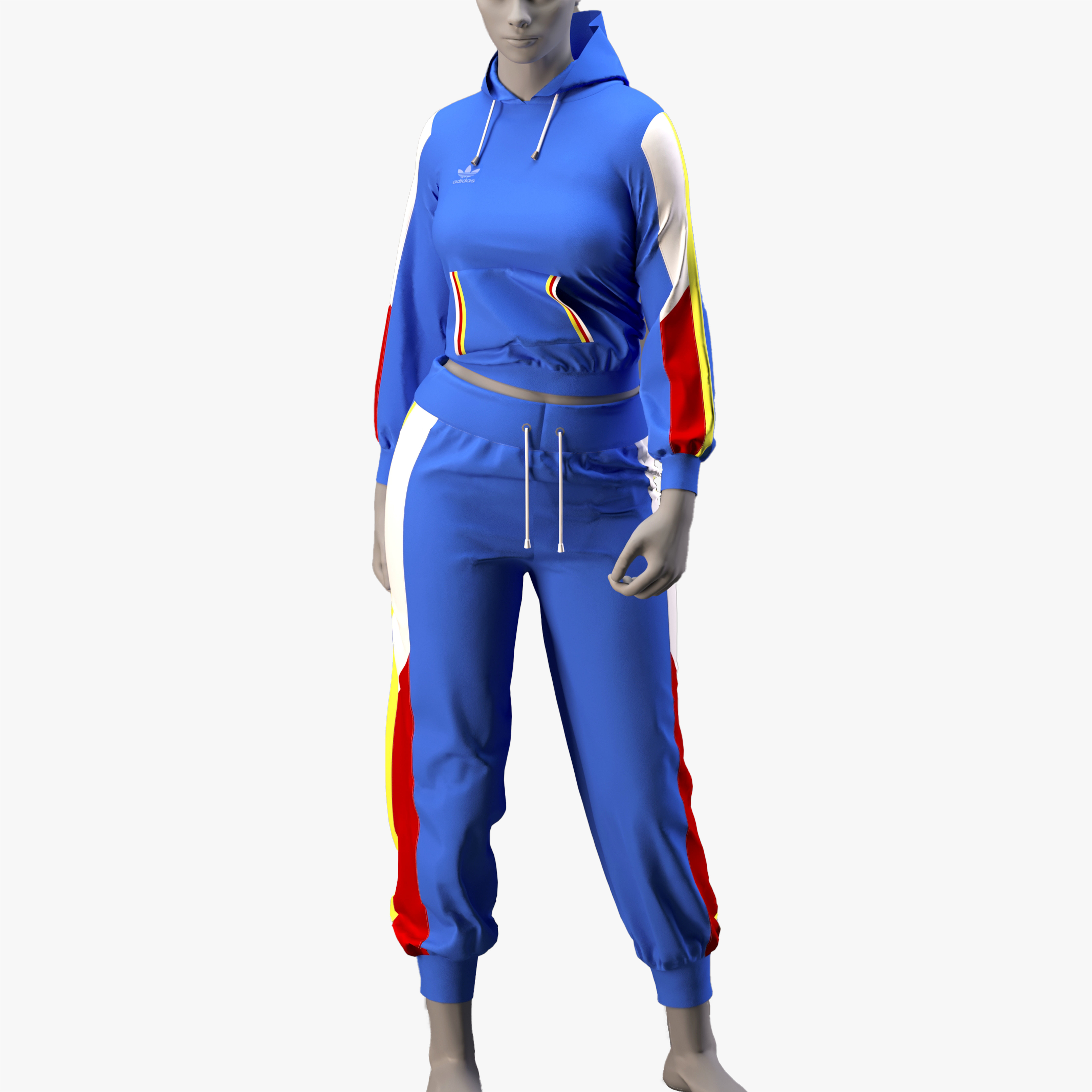  blue sportswear - outfit    -  ZPRG- FBX- OBJ- MTL -TEXTURES 3D model_3