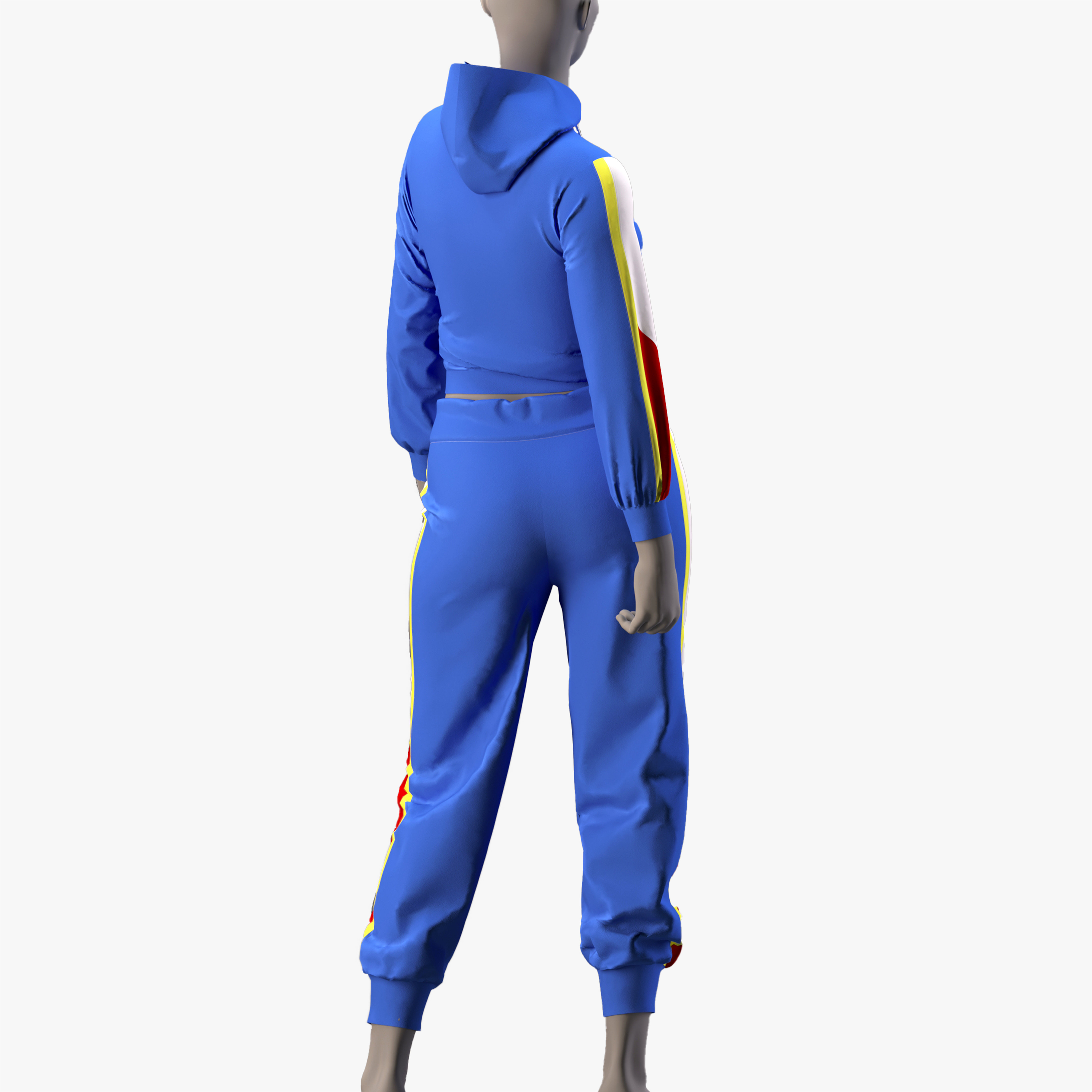  blue sportswear - outfit    -  ZPRG- FBX- OBJ- MTL -TEXTURES 3D model_2