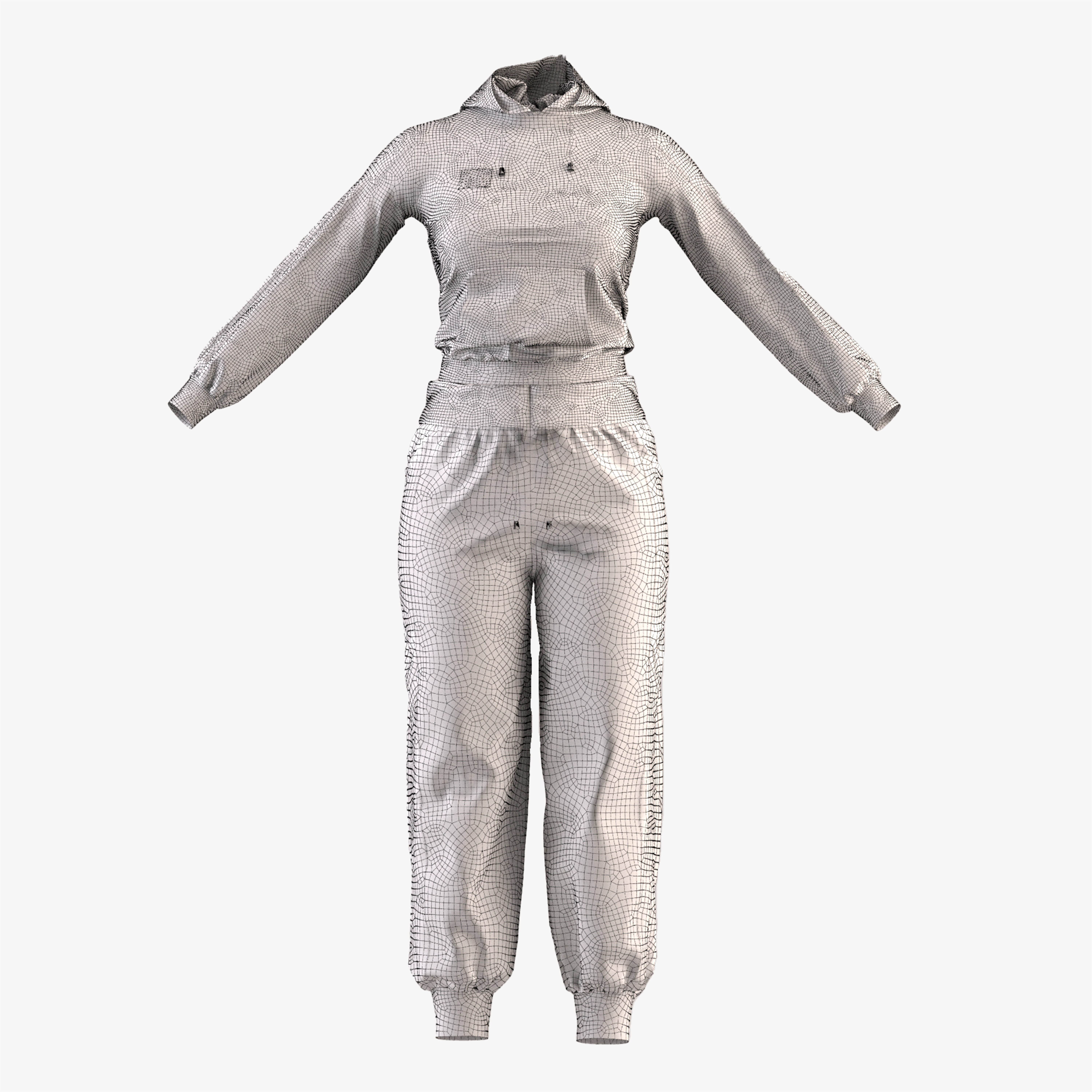  blue sportswear - outfit    -  ZPRG- FBX- OBJ- MTL -TEXTURES 3D model_9