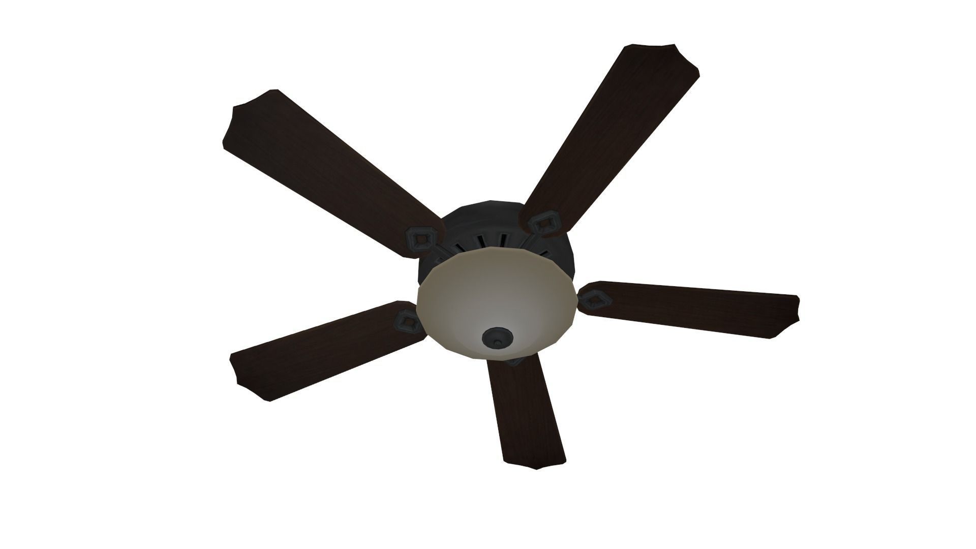 Ceiling Fan Low-poly 3D model_0