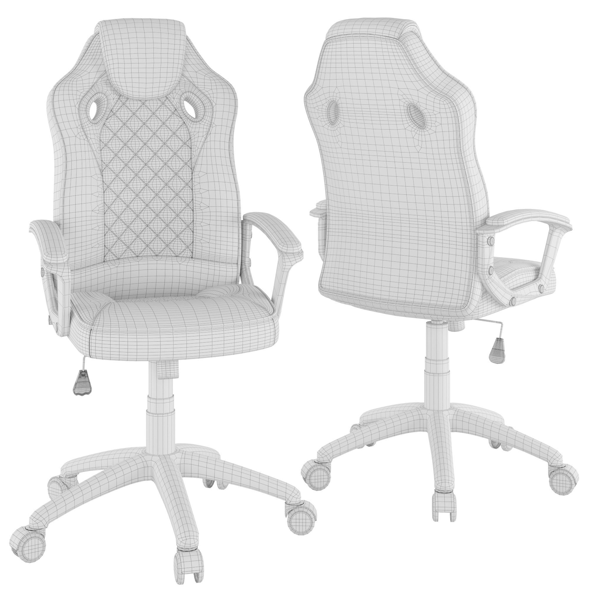 Raid computer chair 3D model_2