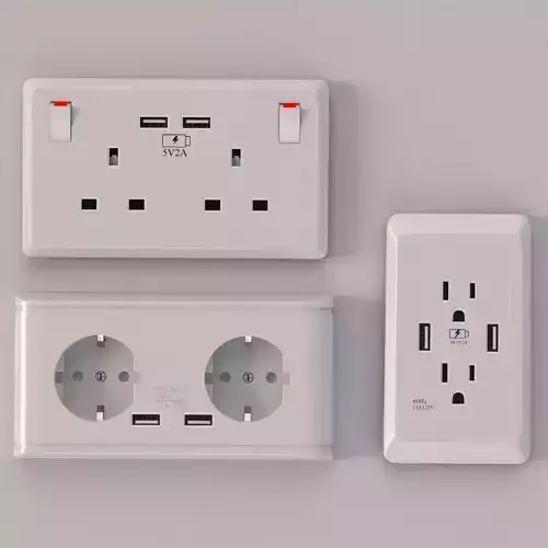 Electrical Plug and Switches Adapter with Usb Outlets