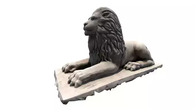 Sculpture-002 statue of lion 3D model