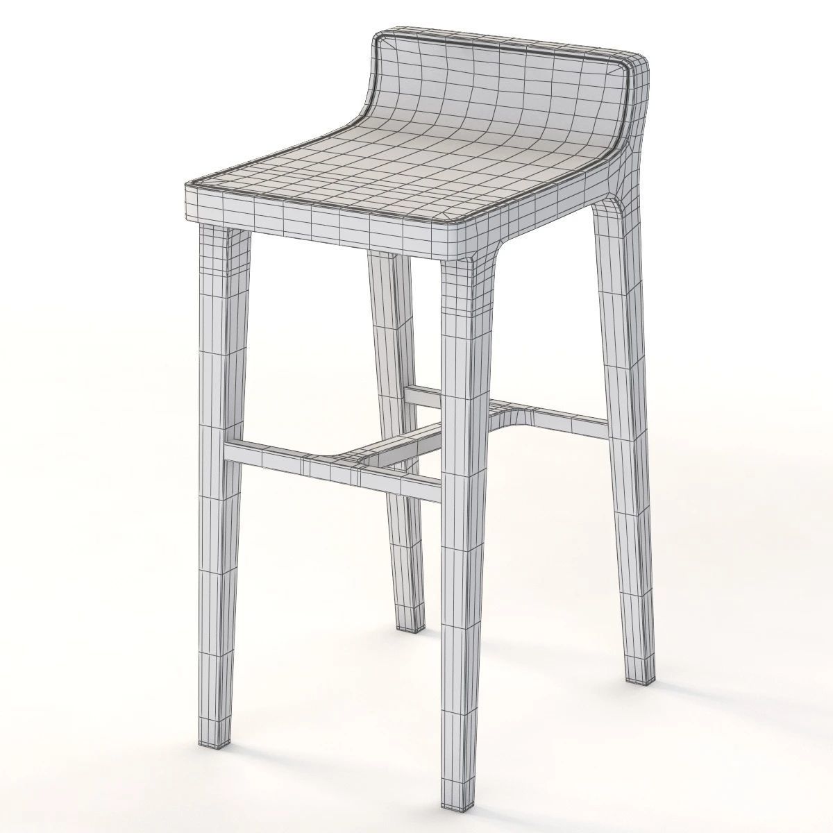 Emea Low Back Counter Stool 3D model_9