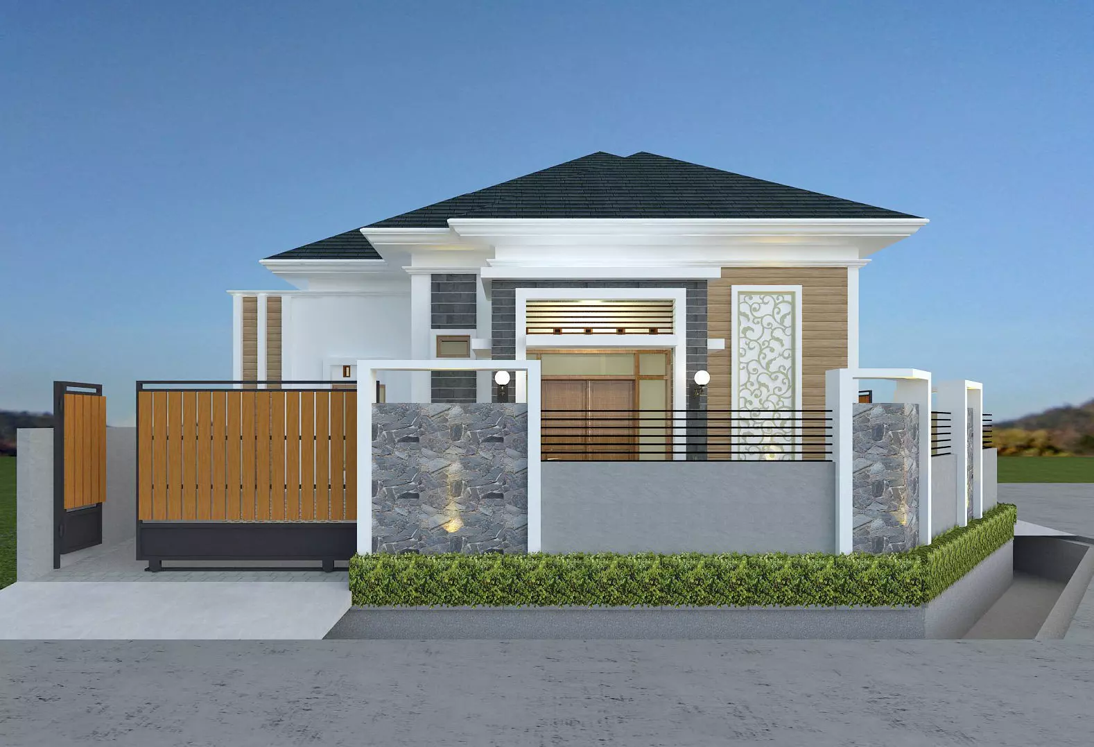 design house and shop drwaing autocad 3D model_0