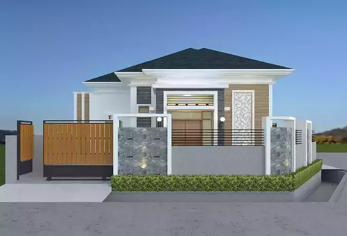 design house and shop drwaing autocad 3D model