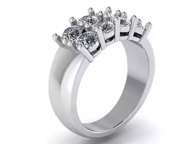 Luxurious 2-row diamond ring 2249 3D print model