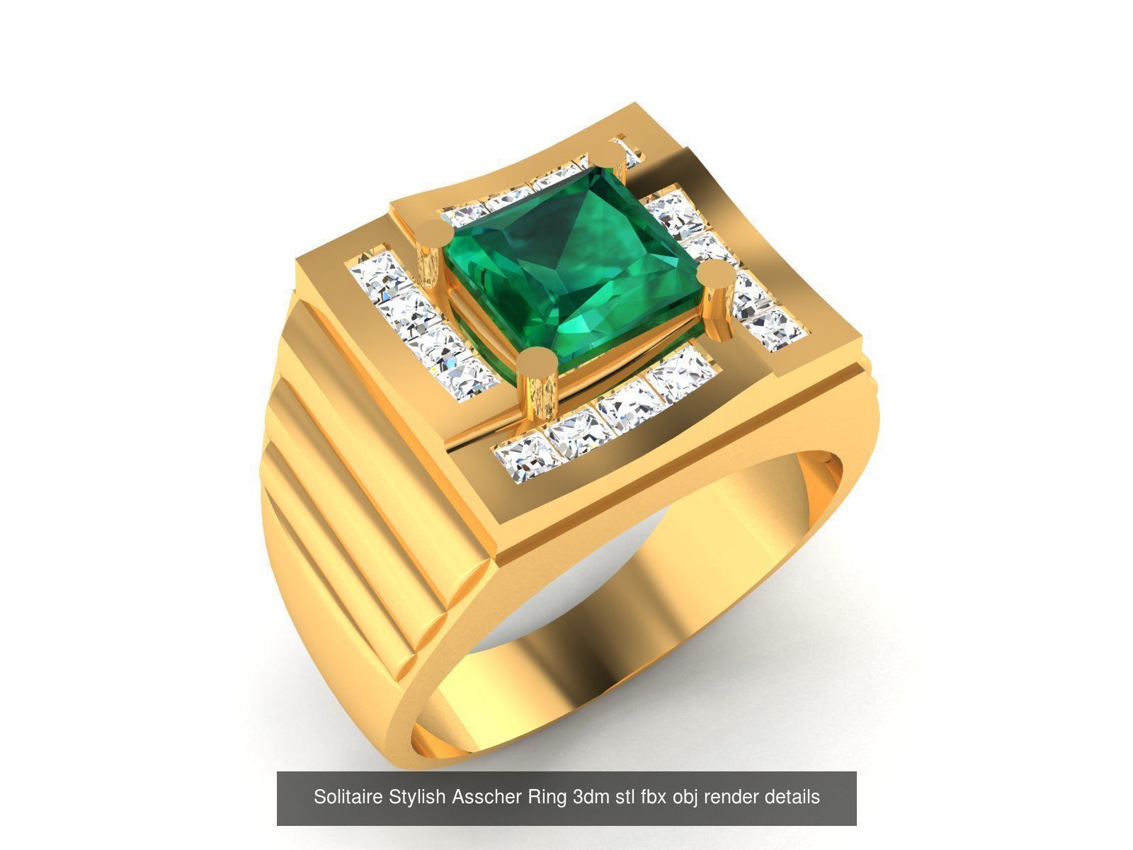 11 Solitaire Wedding Engagement Asscher Rings Collection _3