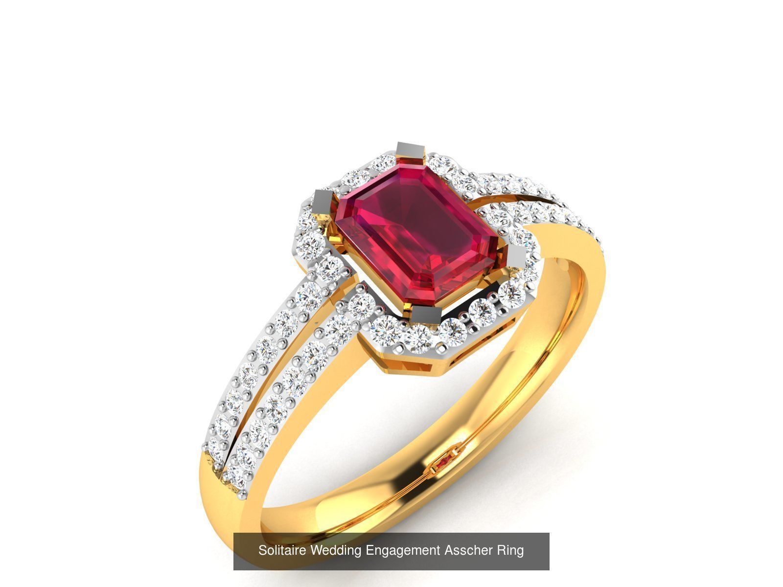 11 Solitaire Wedding Engagement Asscher Rings Collection _8