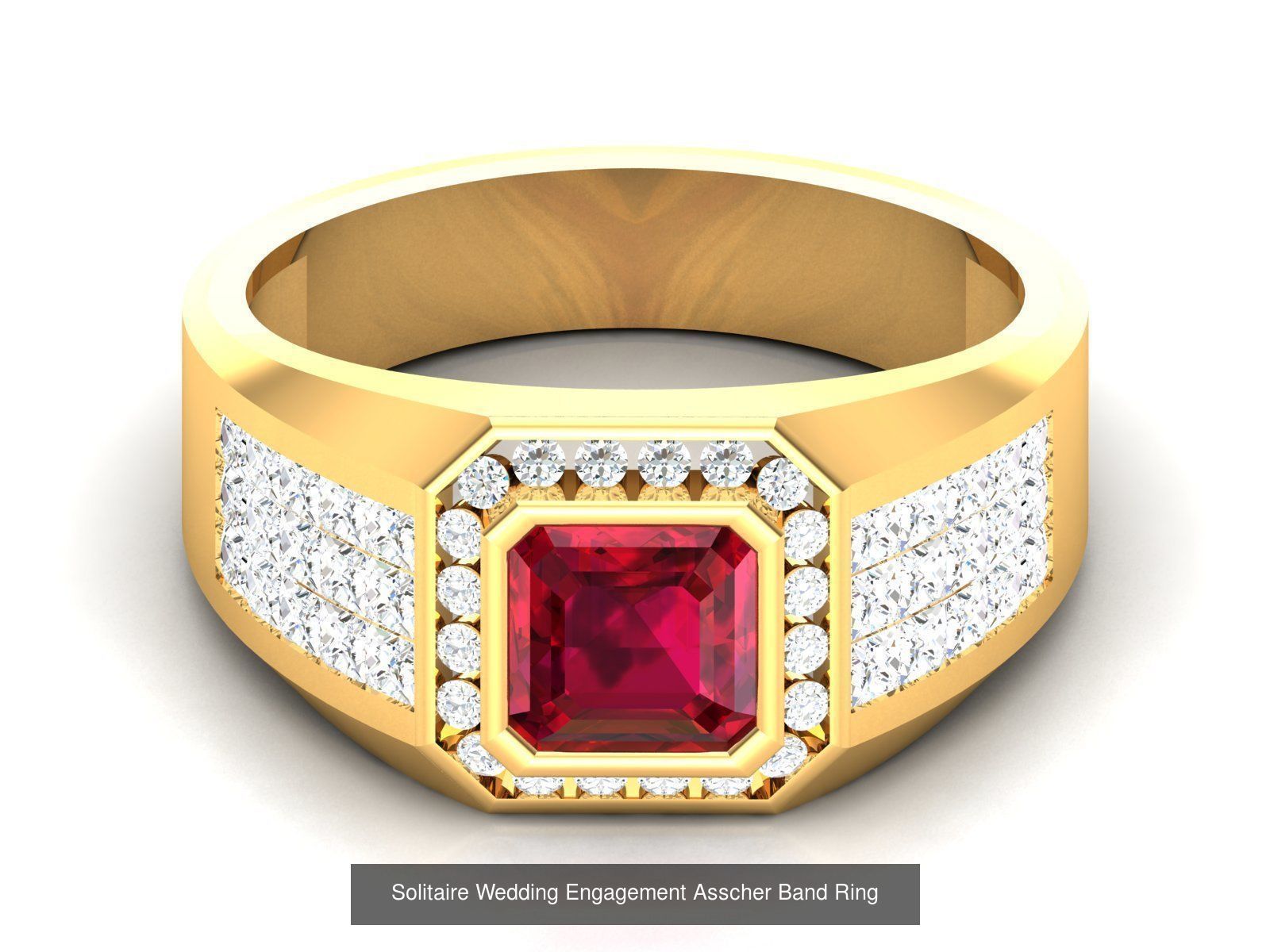 11 Solitaire Wedding Engagement Asscher Rings Collection _11