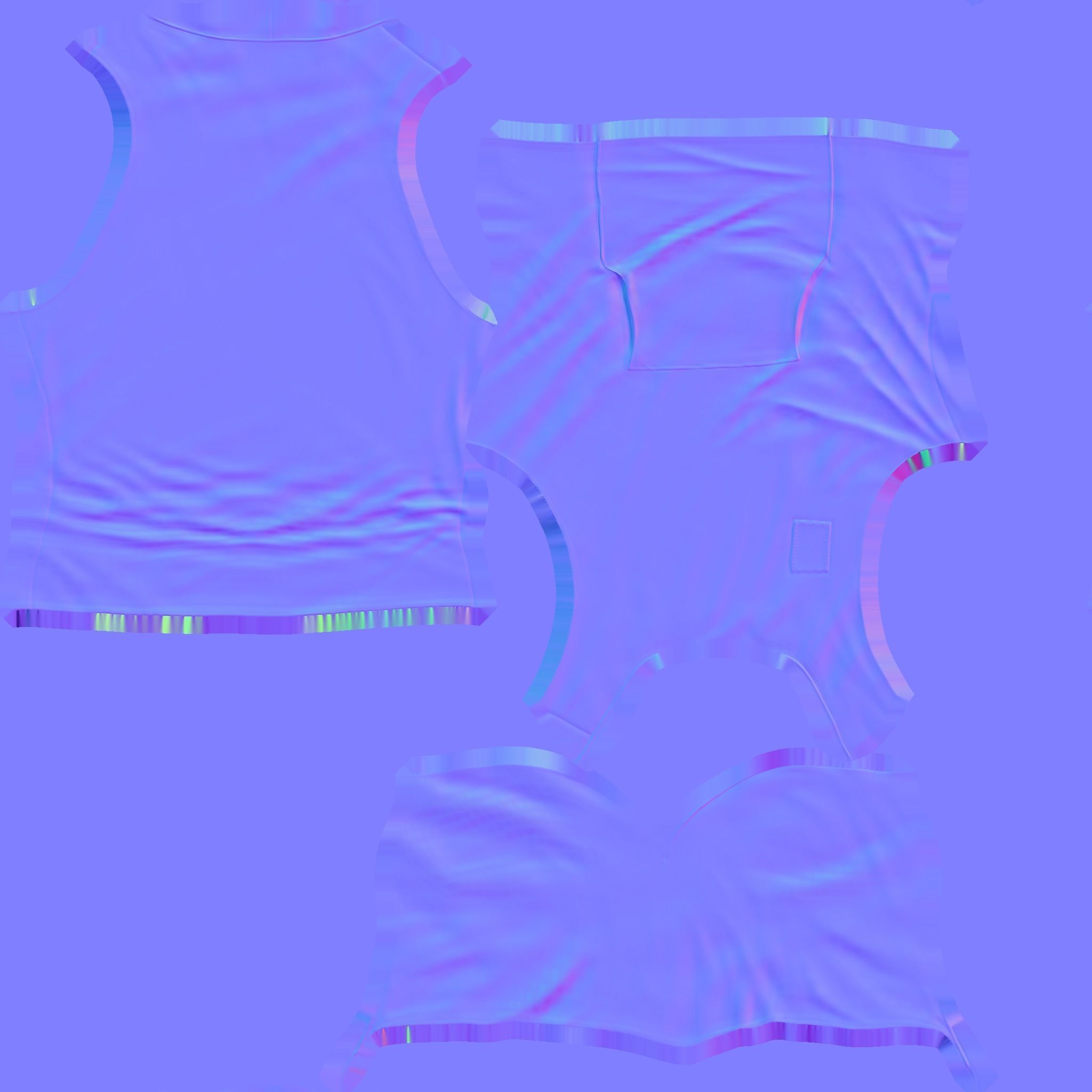 Hoodie Tank Top Bodybuilding Gym Workout Sleeveless Vest T-Shirt Low-poly 3D model_10