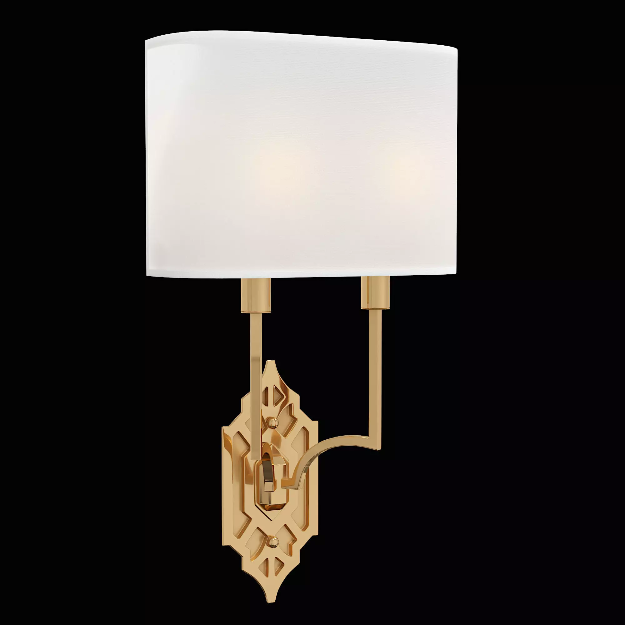 Silhouette Fretwork Sconce 3D model_0