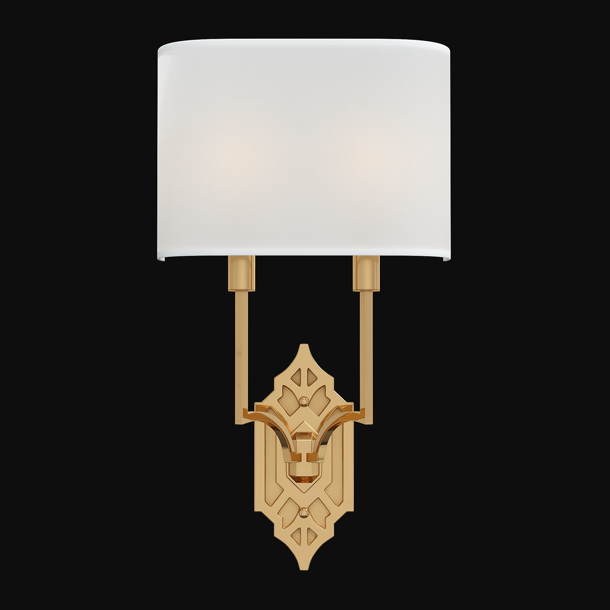 Silhouette Fretwork Sconce 3D model_1