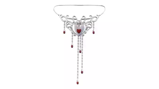 Spanish Flamenco Necklace Low-poly 3D model