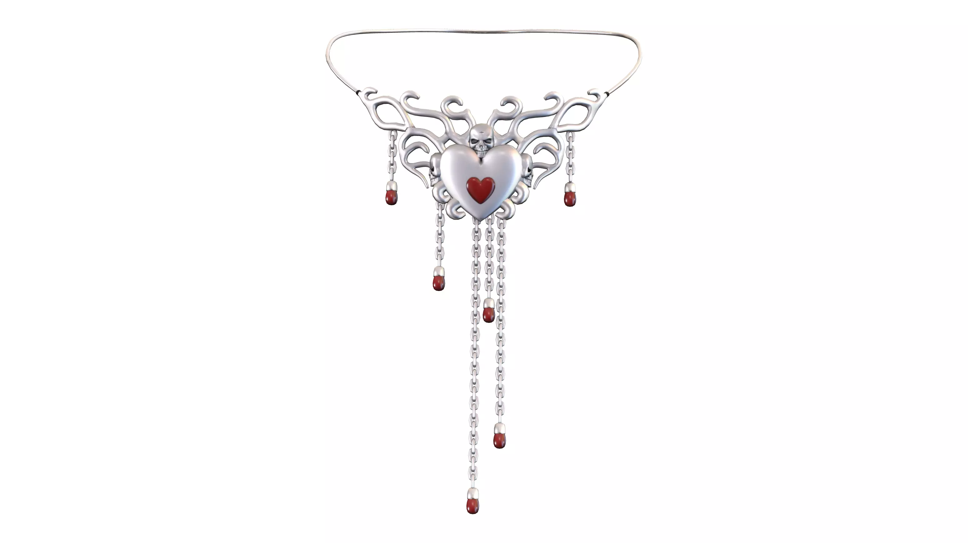 Spanish Flamenco Necklace Low-poly 3D model