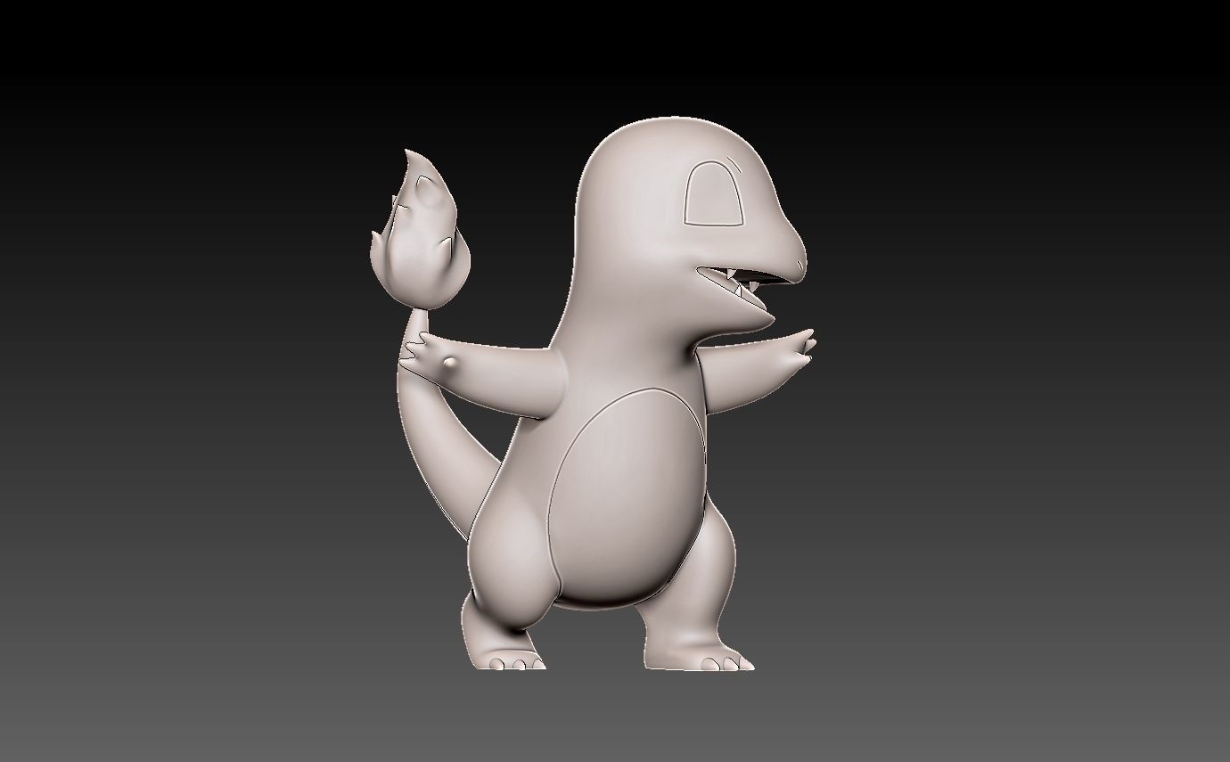 Pokemon charmander 3D print model_5