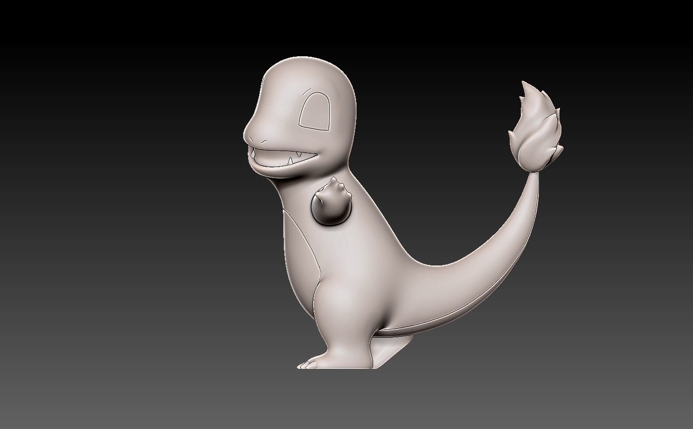 Pokemon charmander 3D print model_7