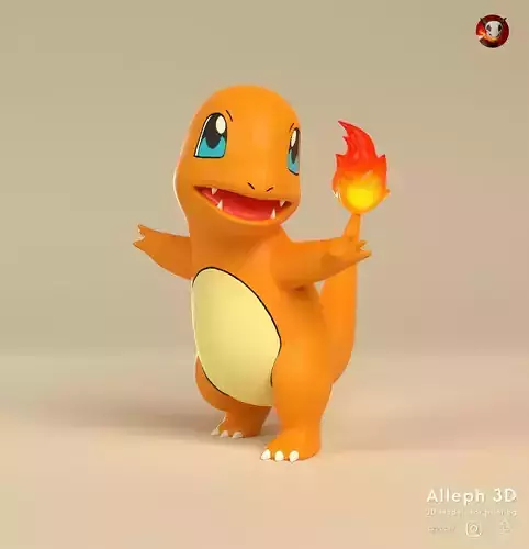 Pokemon charmander 3D print model