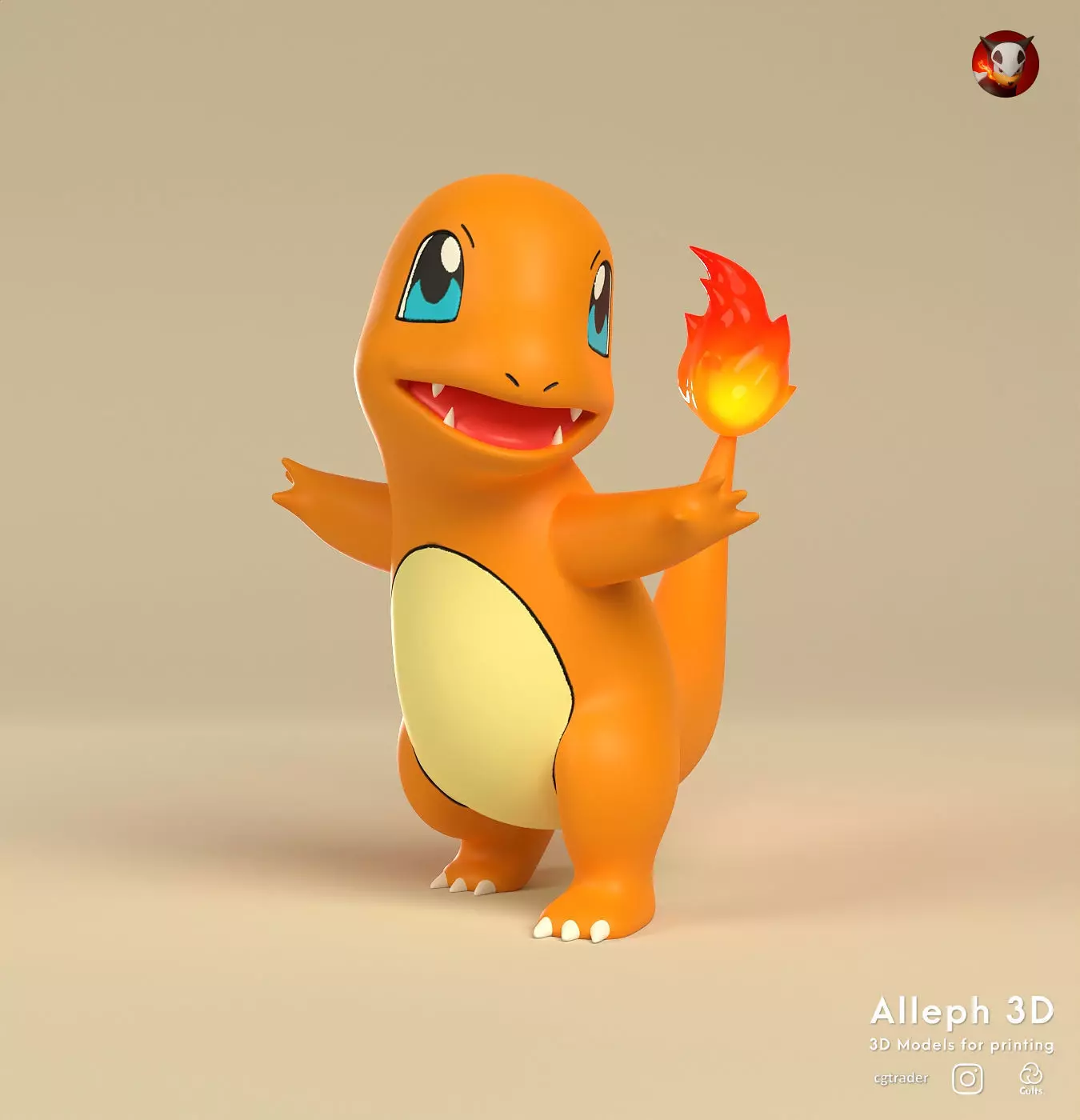Pokemon charmander 3D print model_0