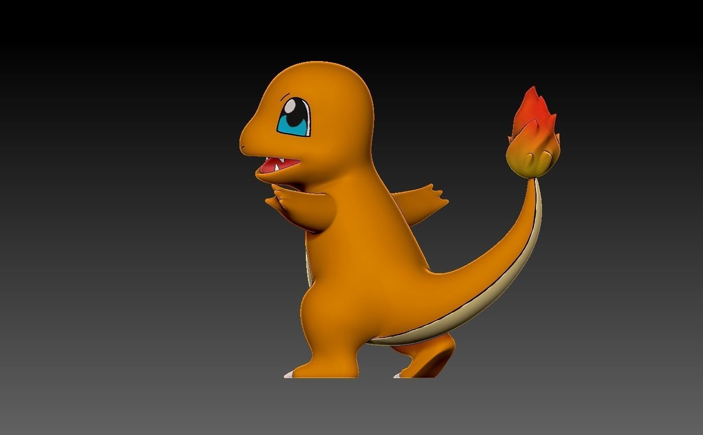 Pokemon charmander 3D print model_8