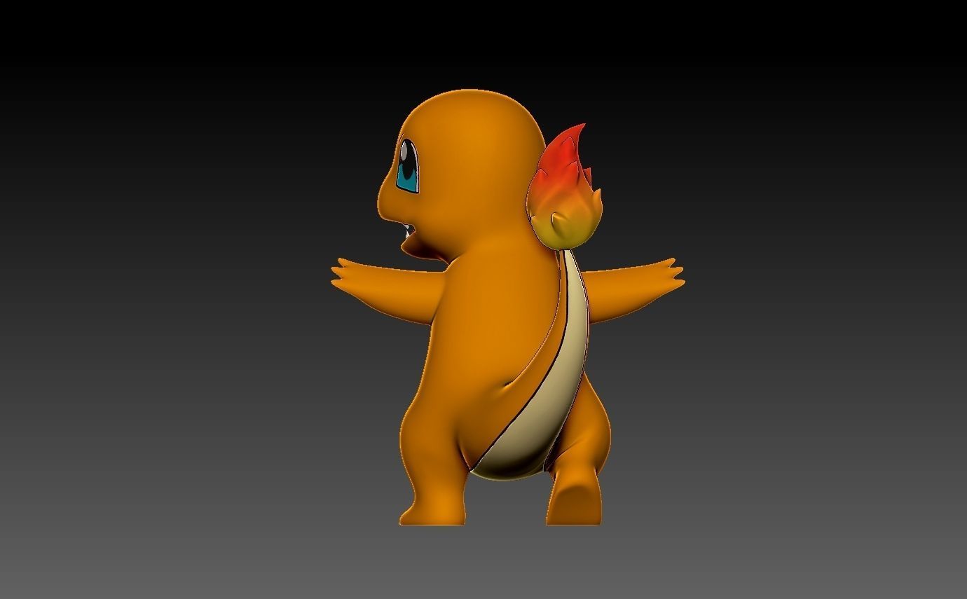 Pokemon charmander 3D print model_10