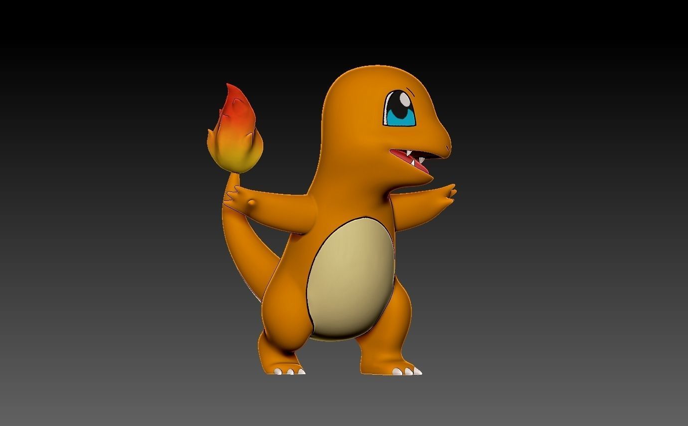 Pokemon charmander 3D print model_4