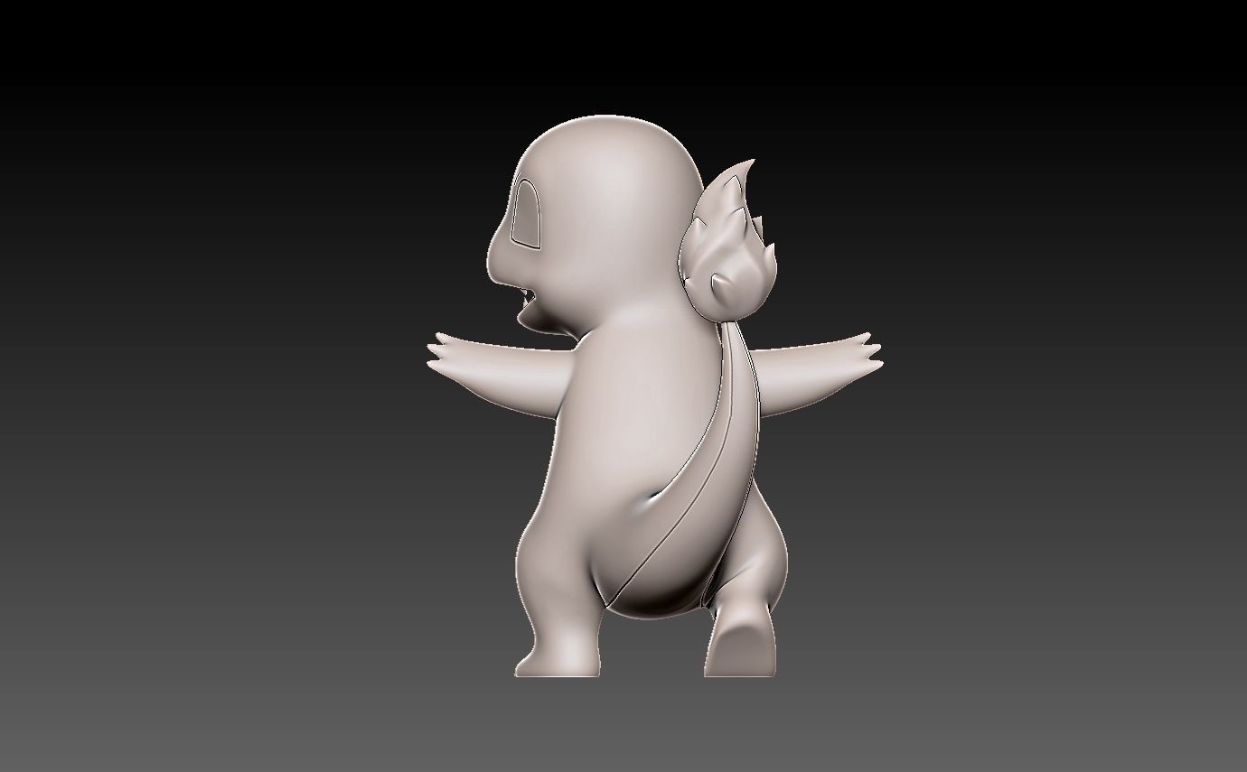Pokemon charmander 3D print model_11