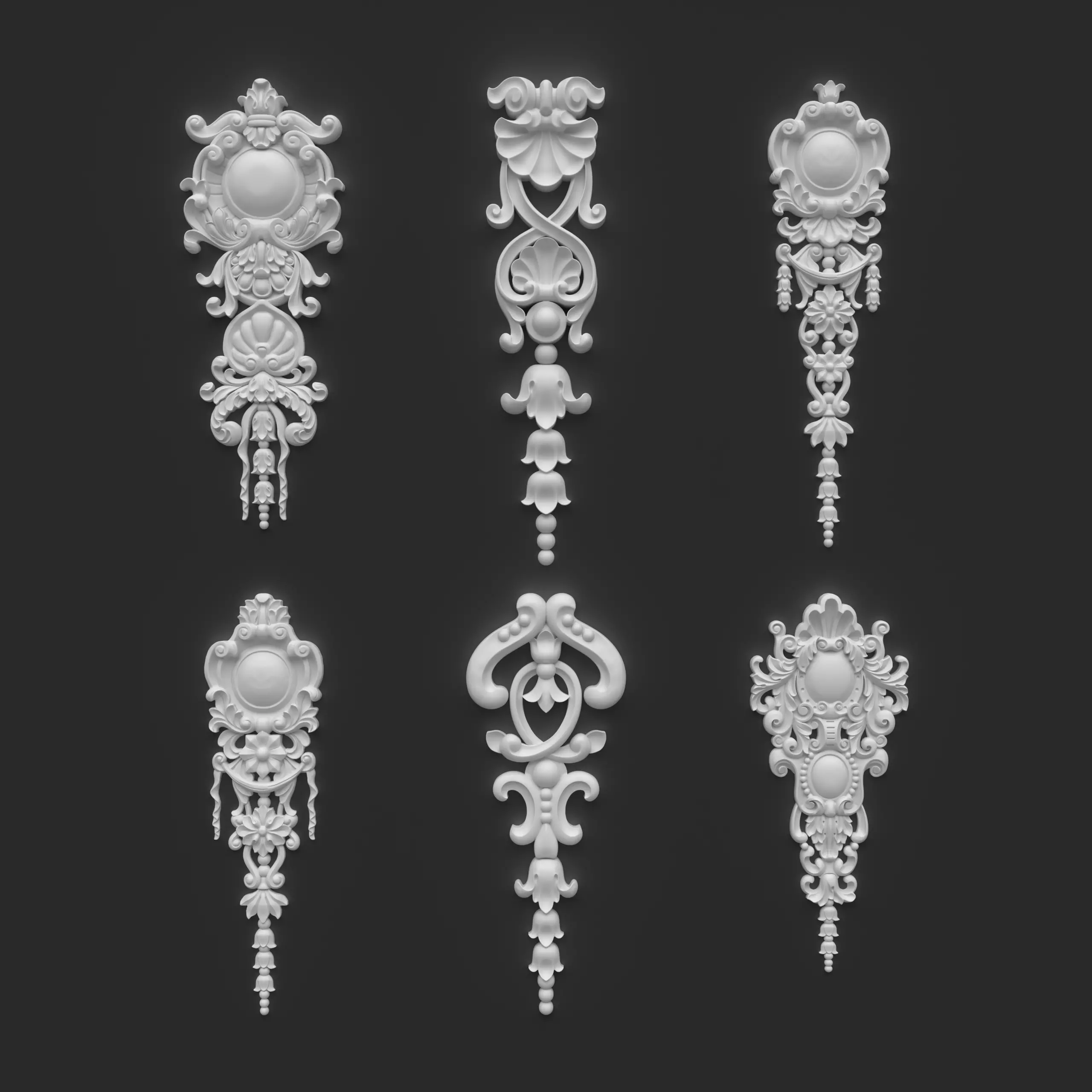 CNC Sculpted Ornament Pack VOL 7 3D Model Collection_0