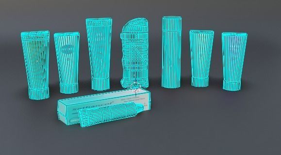 Cosmetic bottle Free low-poly 3D model_9