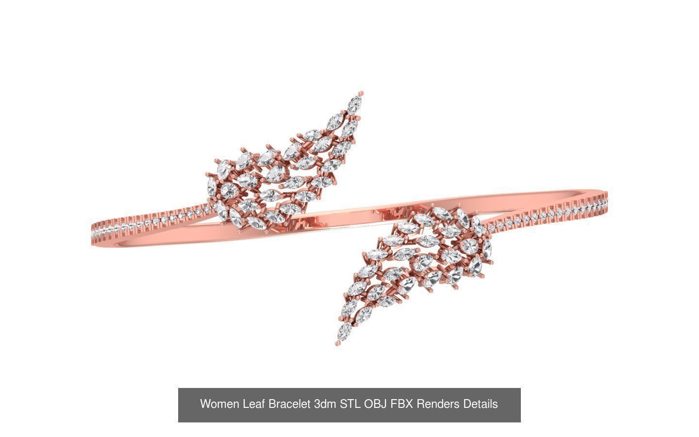 67 Women Bracelet Bangle 3dm STL OBJ FBX Details Collection _79