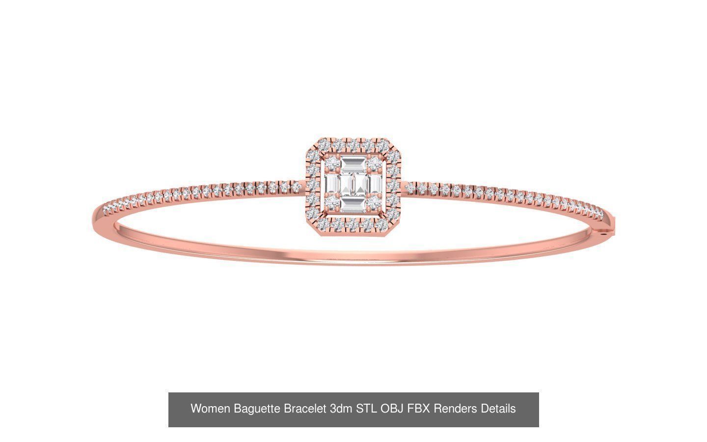 67 Women Bracelet Bangle 3dm STL OBJ FBX Details Collection _75