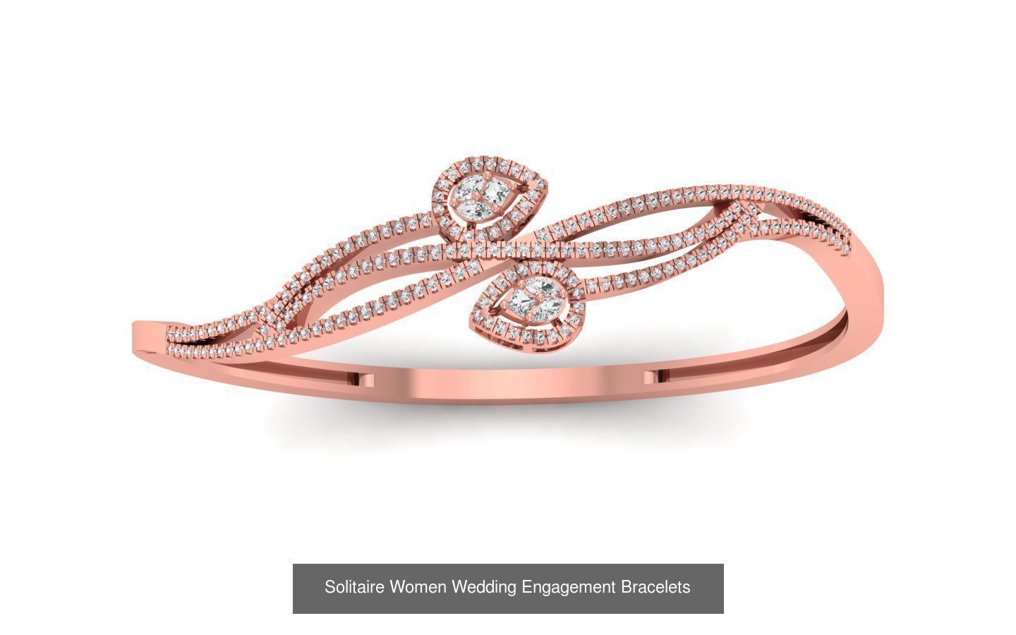 67 Women Bracelet Bangle 3dm STL OBJ FBX Details Collection _46