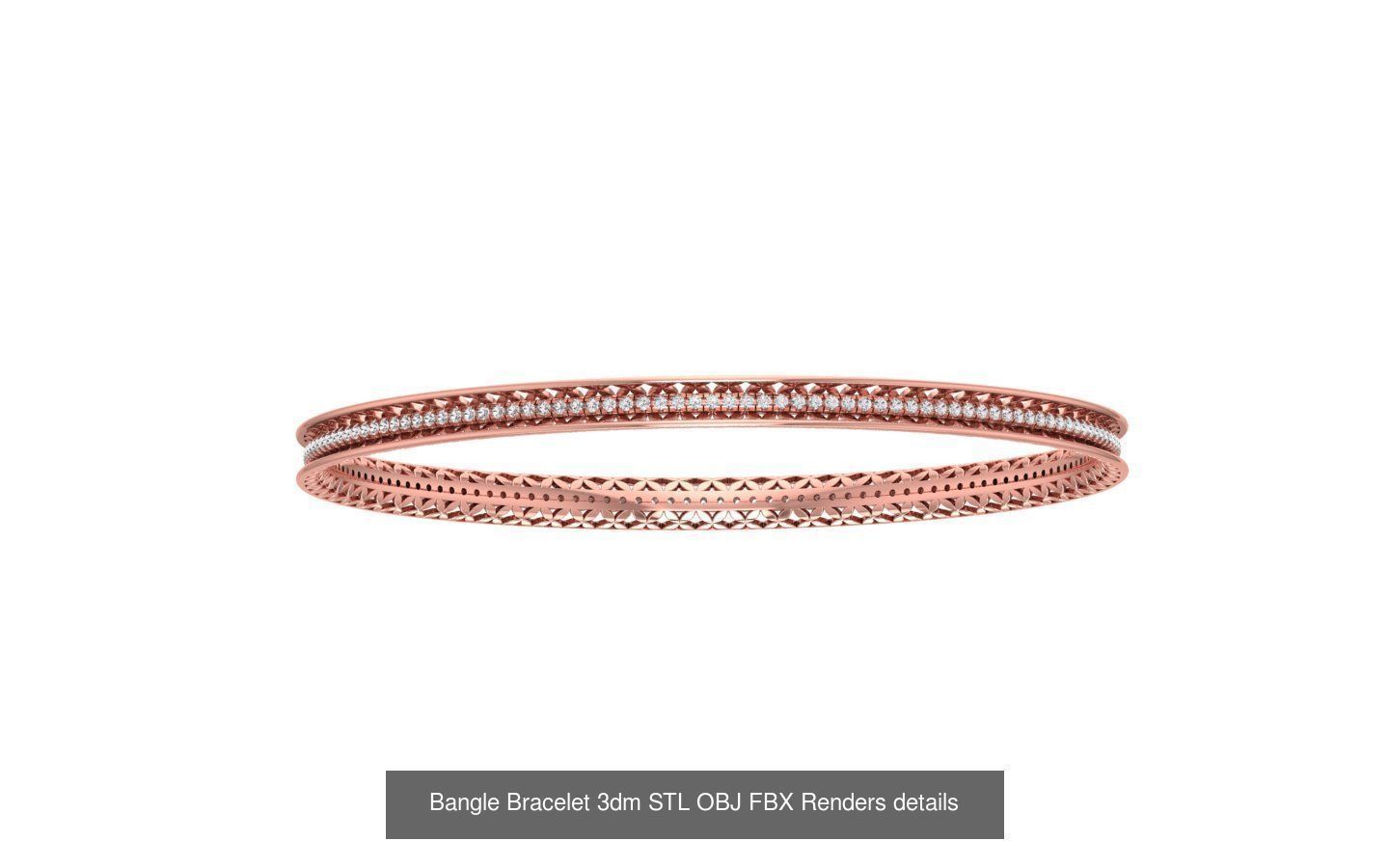 67 Women Bracelet Bangle 3dm STL OBJ FBX Details Collection _16