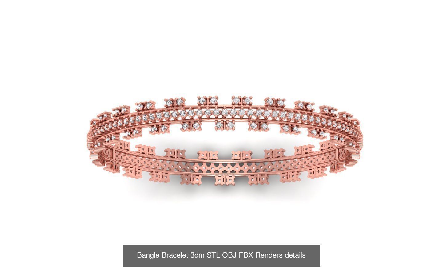 67 Women Bracelet Bangle 3dm STL OBJ FBX Details Collection _28