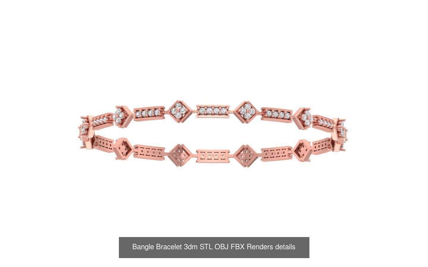 67 Women Bracelet Bangle 3dm STL OBJ FBX Details Collection _19