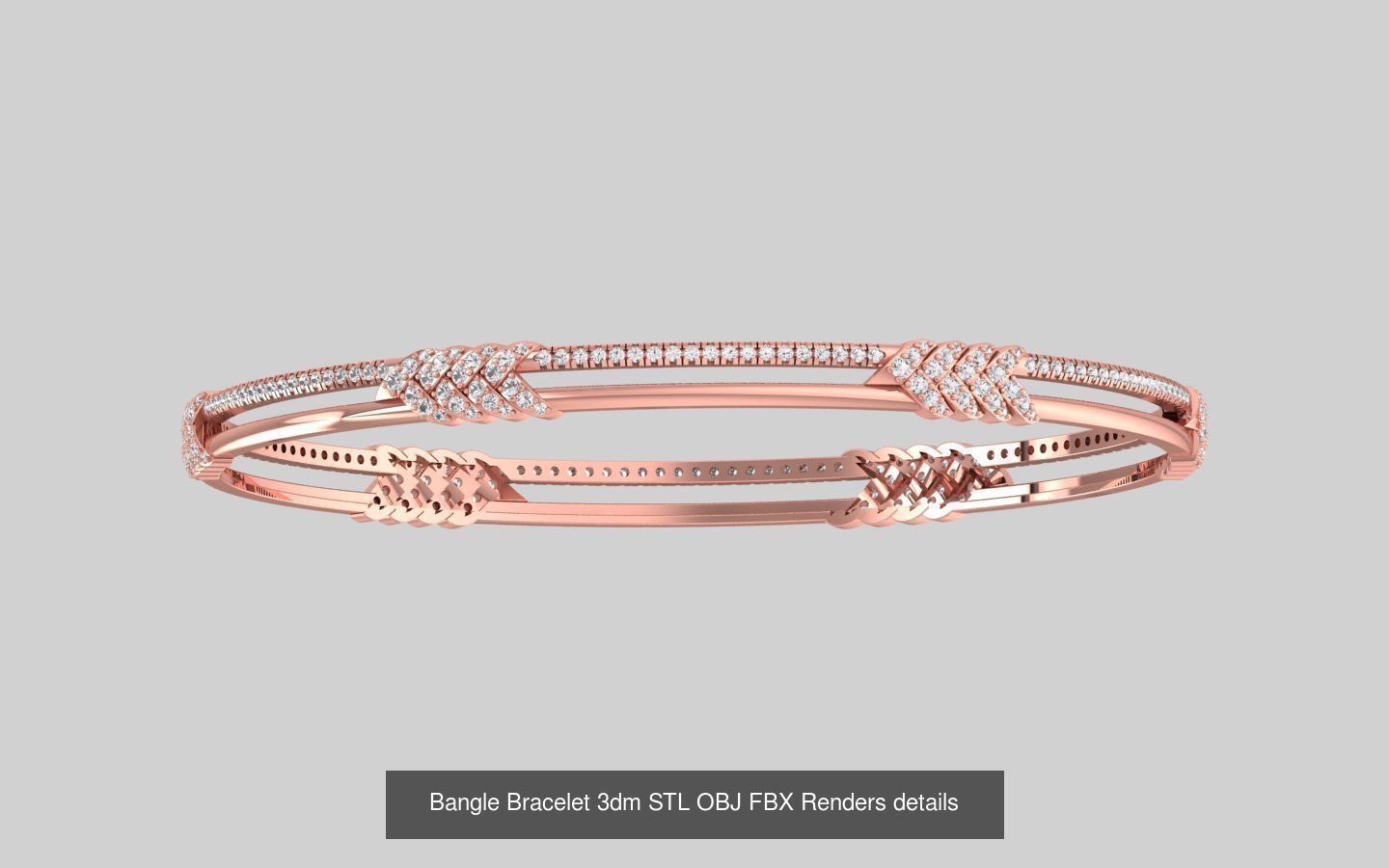 67 Women Bracelet Bangle 3dm STL OBJ FBX Details Collection _38