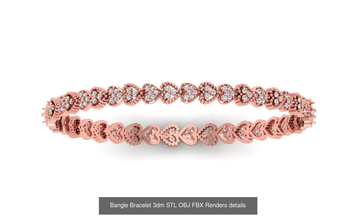 67 Women Bracelet Bangle 3dm STL OBJ FBX Details Collection _29