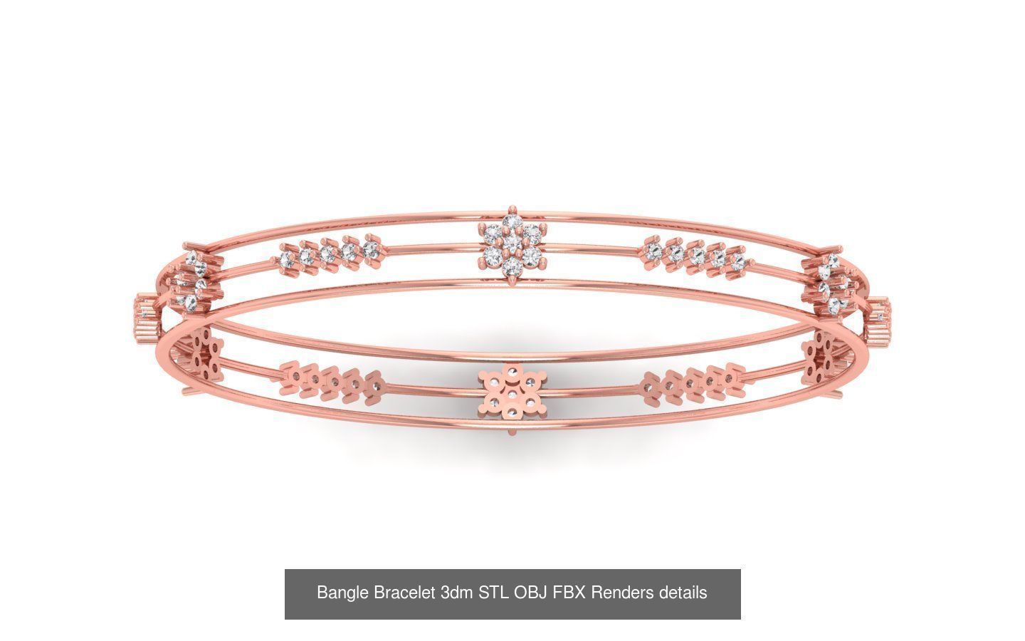 67 Women Bracelet Bangle 3dm STL OBJ FBX Details Collection _32