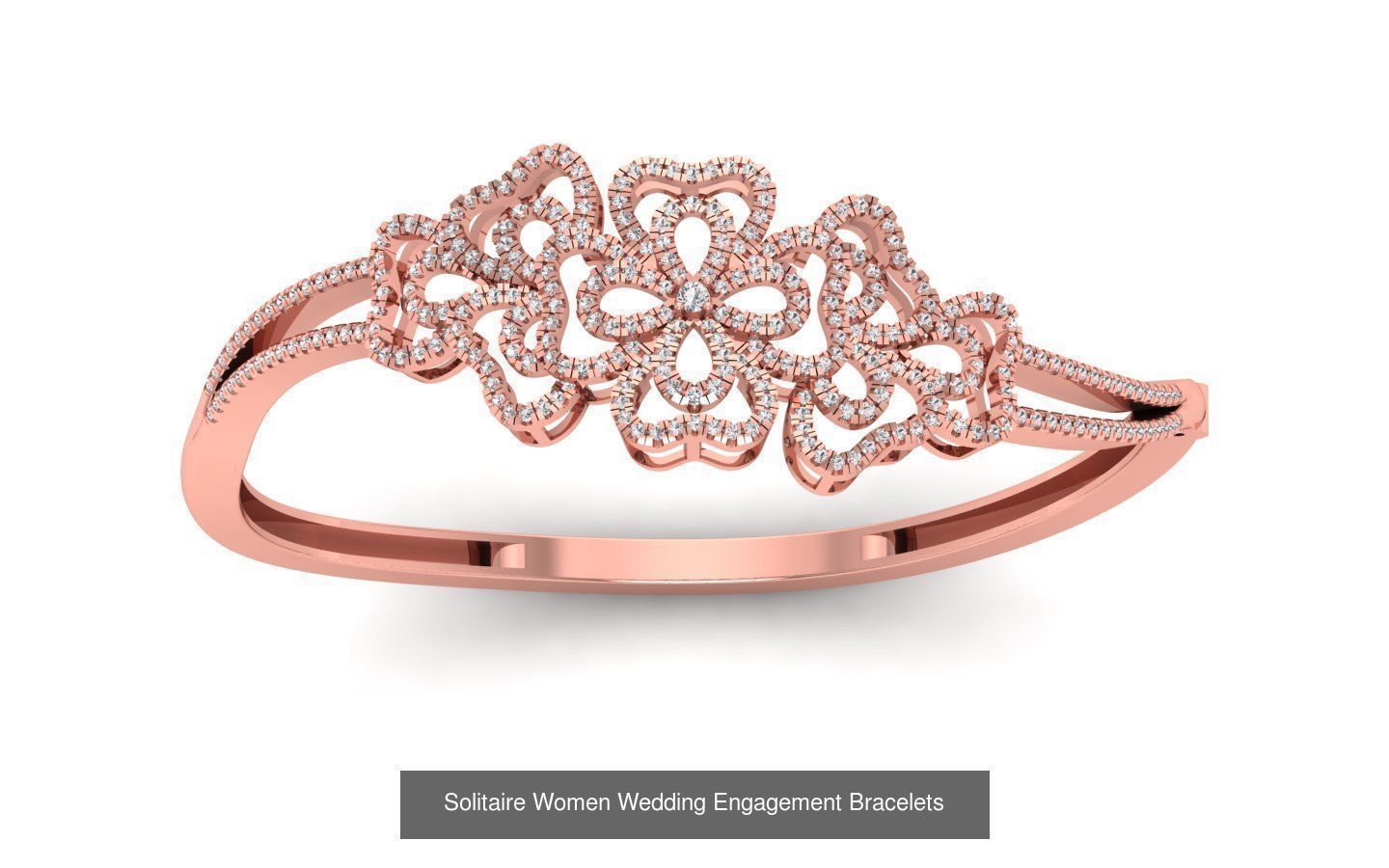 67 Women Bracelet Bangle 3dm STL OBJ FBX Details Collection _47