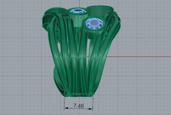 Helix pear stone ring 2255 3D print model  3D print model_7