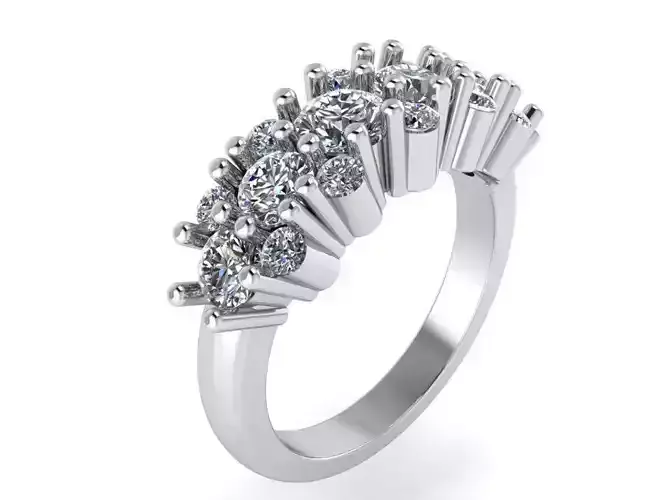  Hexagon style bezel ring 2257 3D print model 