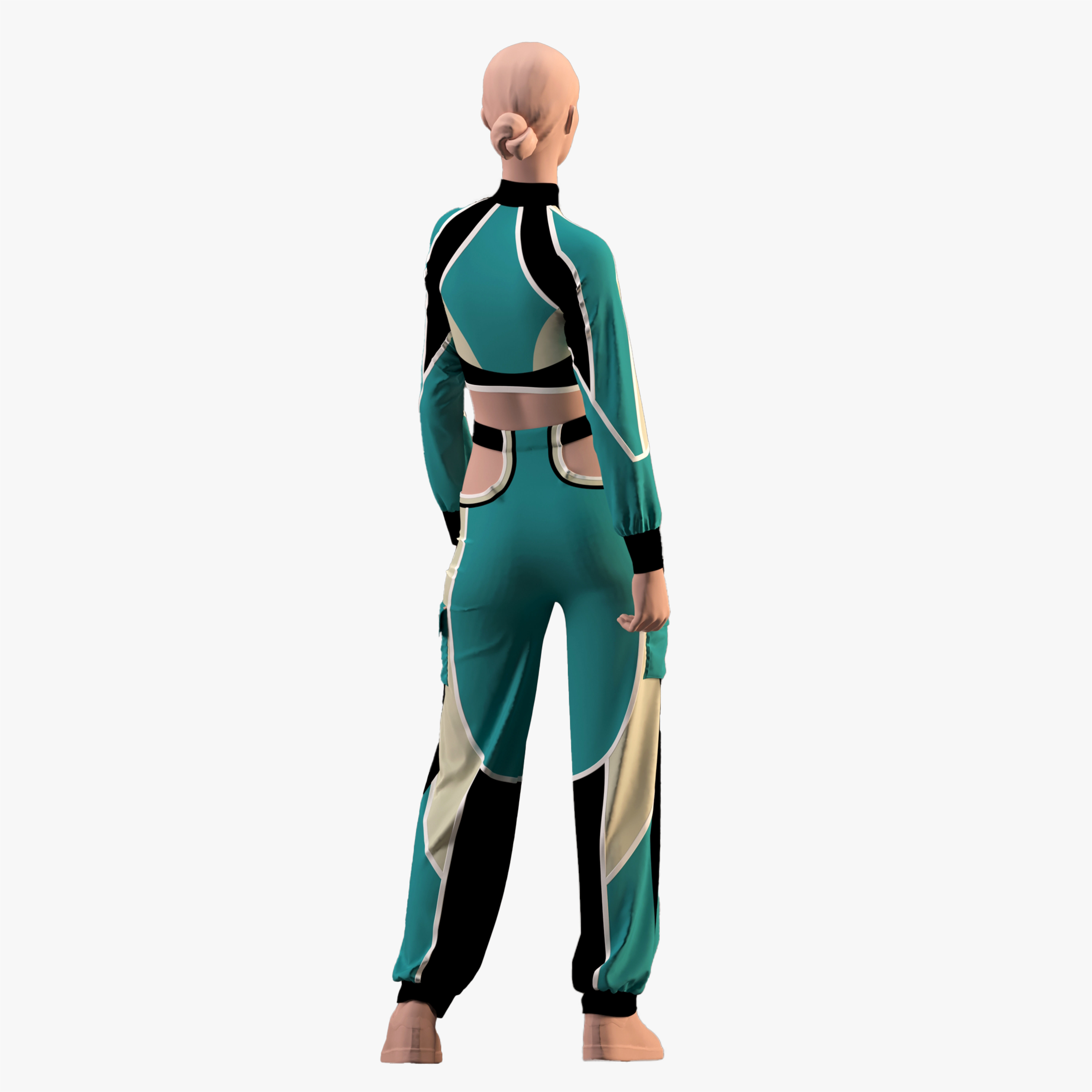 women sportswear- sport clothing 3D model_3