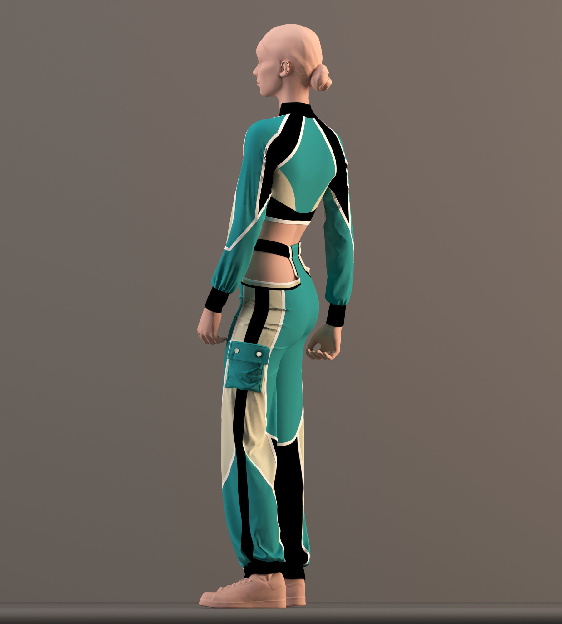 women sportswear- sport clothing 3D model_7