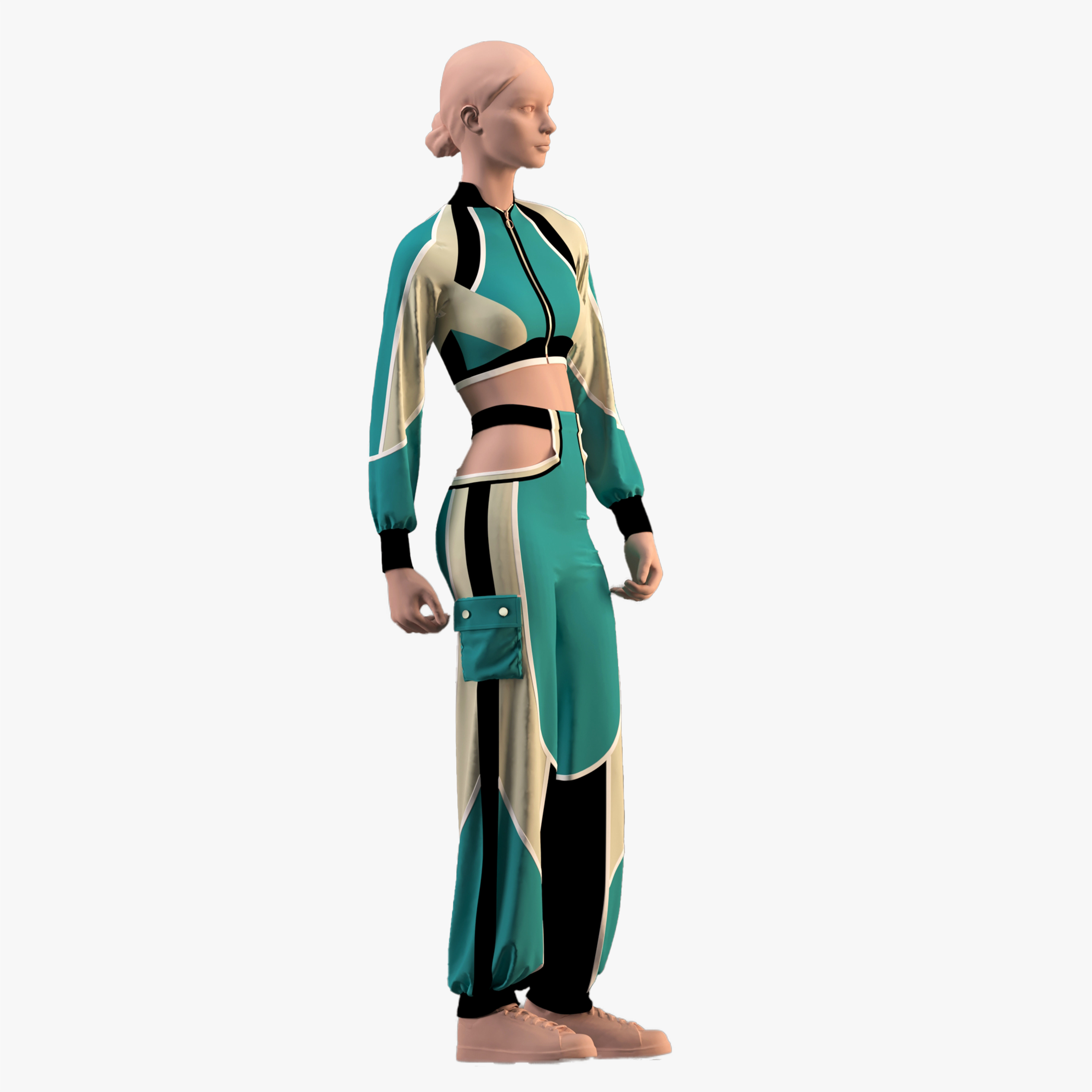 women sportswear- sport clothing 3D model_4