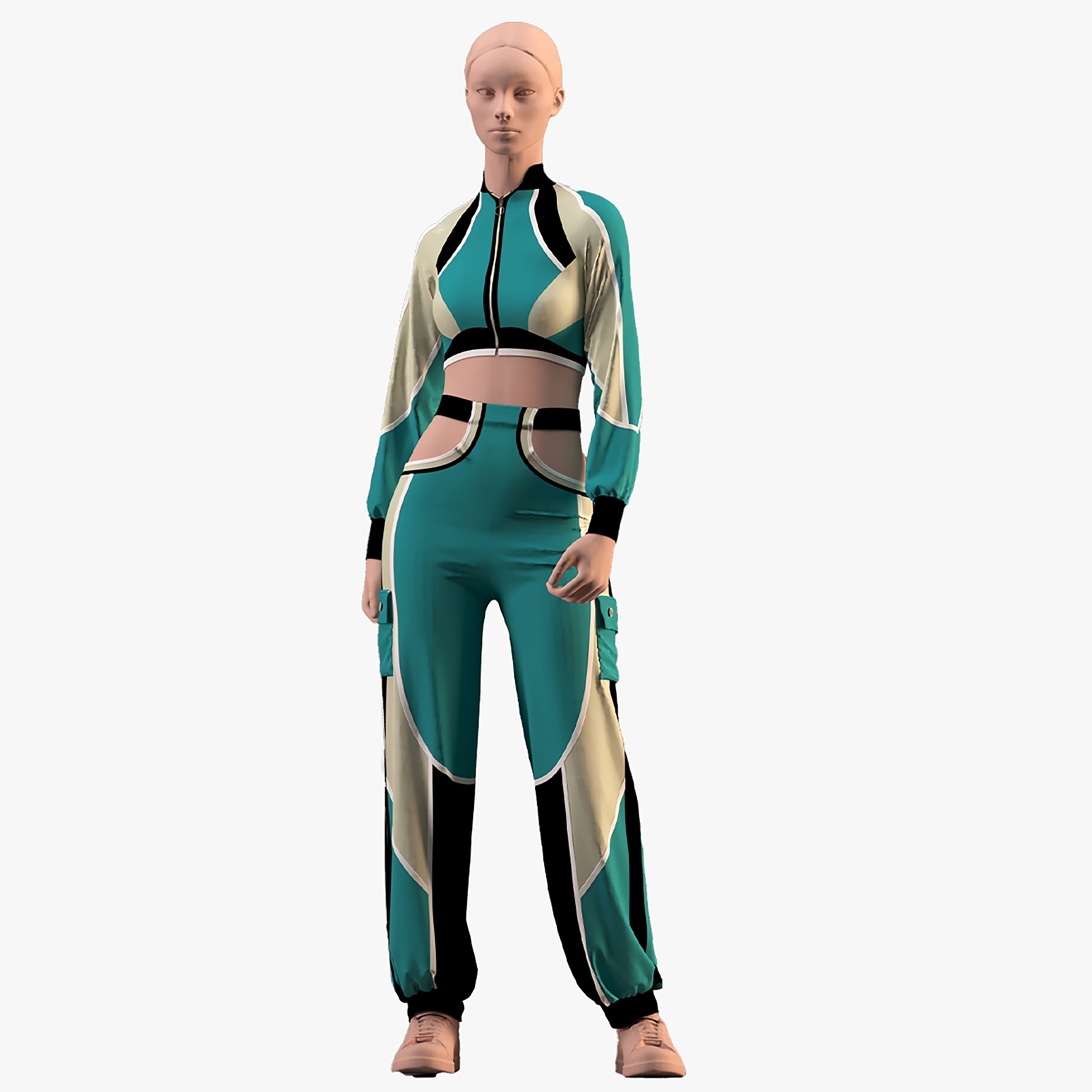 women sportswear- sport clothing 3D model_5